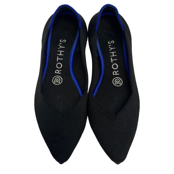 Rothy's Shoes - Rothys The Point Flat Shoes Black Slip On Breathable Casual 6.5